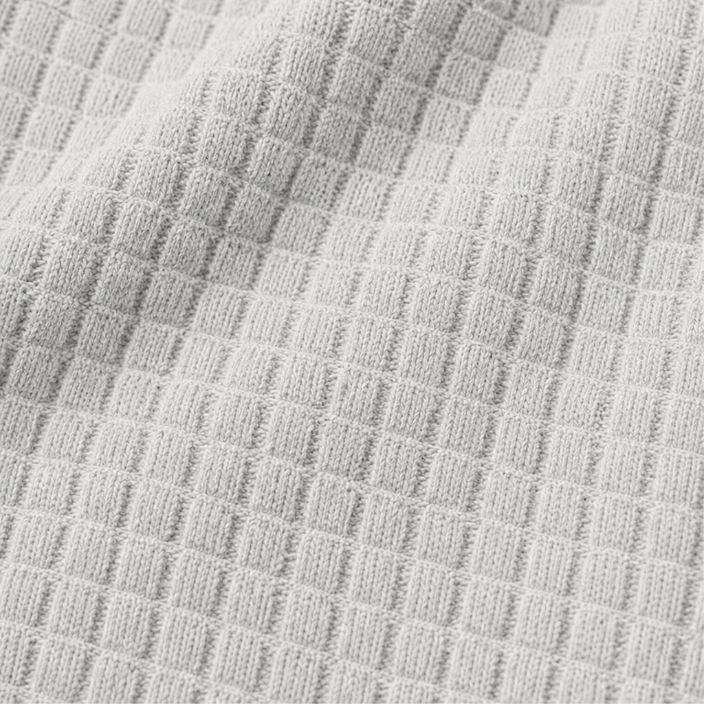 Wearla – Ribbed Waffle Knit Henley Top