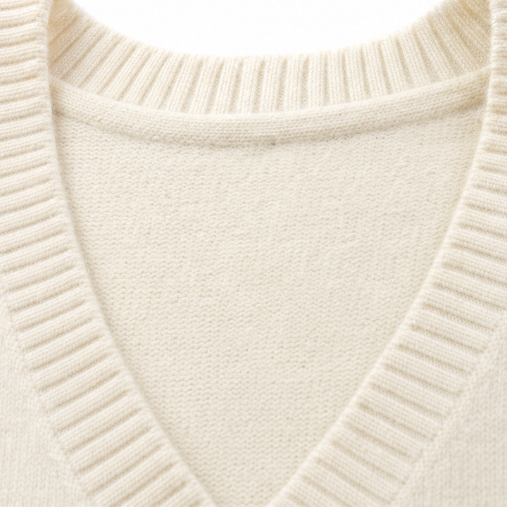 Autumna – Oversized V-Neck Puff Sleeve Sweater