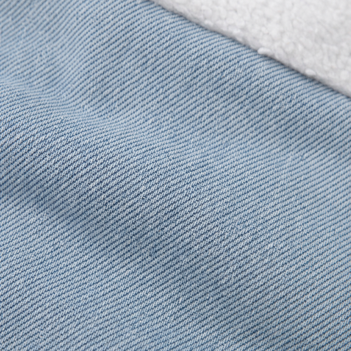 Layerly – Hooded Two-Tone Layered Denim Jacket