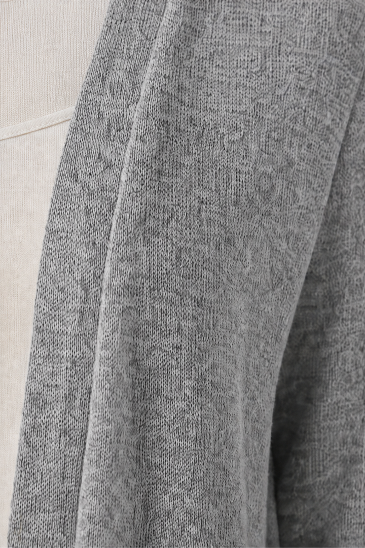 Wearbella – Eyelet Waterfall Open-Front Cardigan