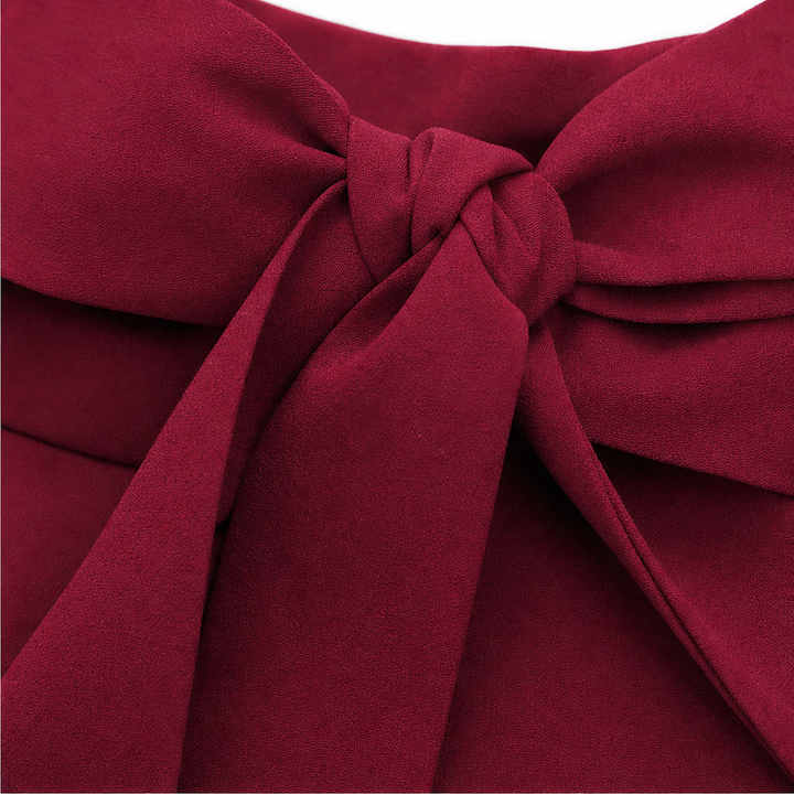 Sashwaist – Self-Tie Pleated High-Waisted Midi Skirt