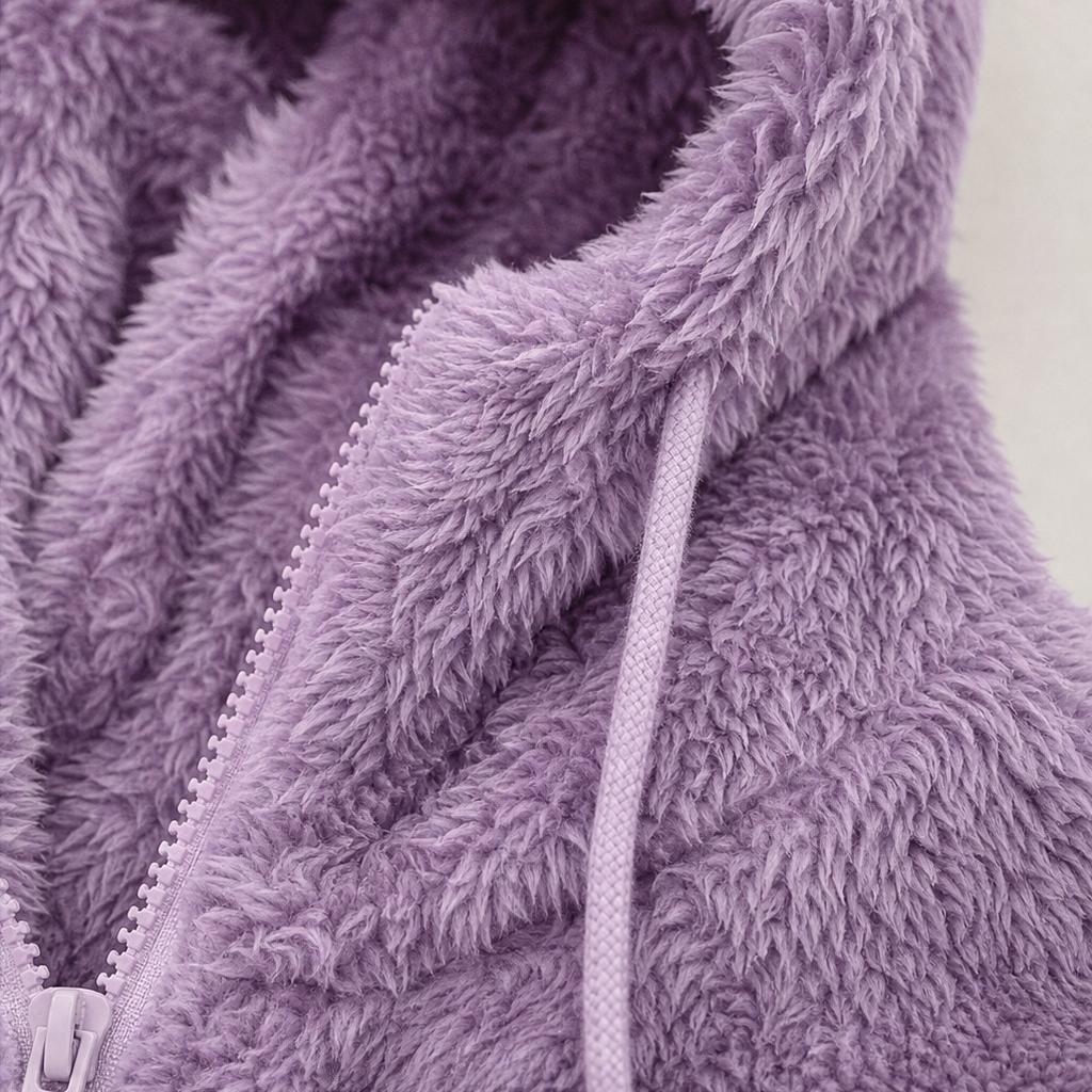 Cloudhug – Hooded Plush Zip-Up Jacket