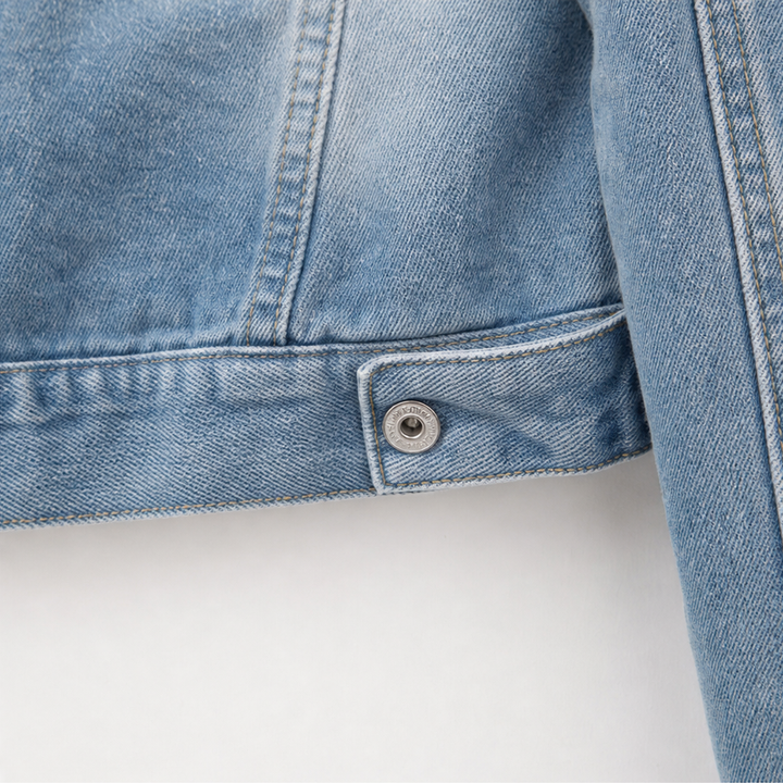 Layerly – Hooded Two-Tone Layered Denim Jacket