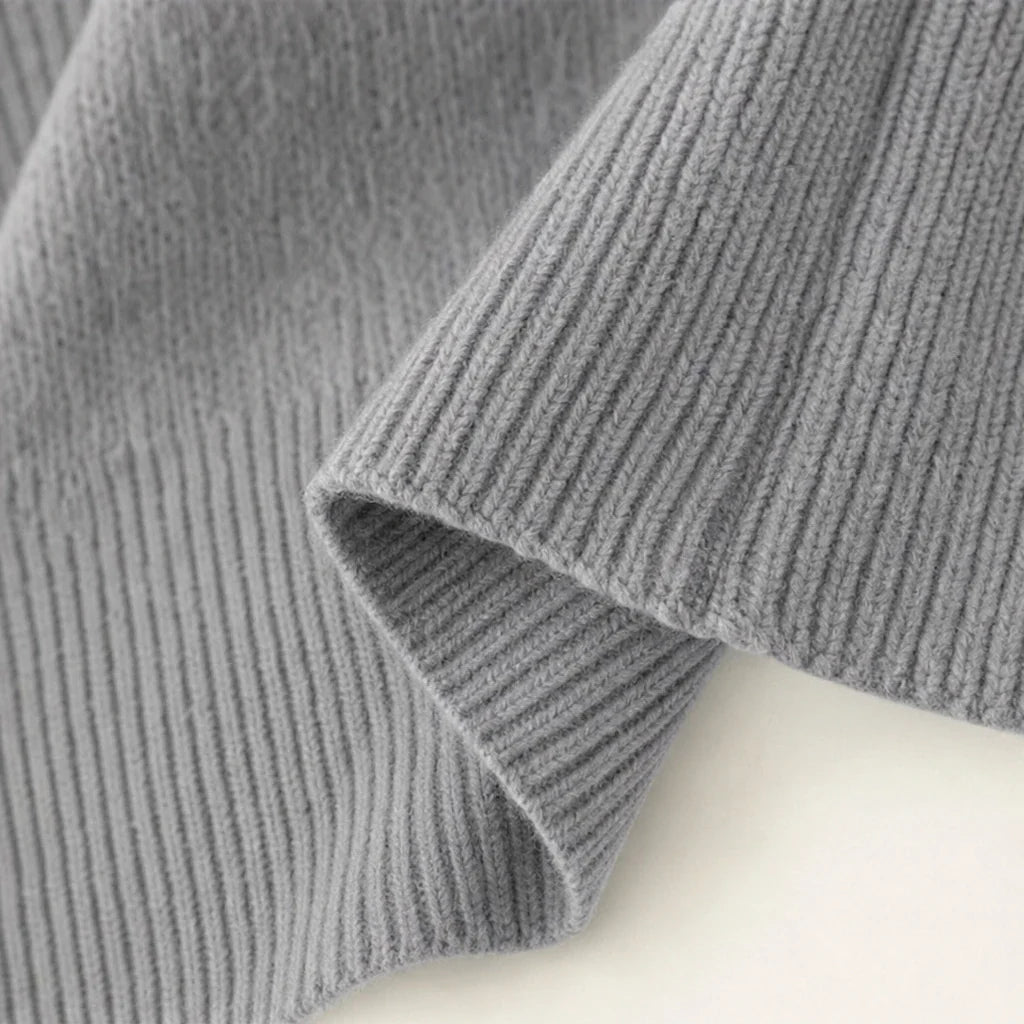 Veloura – Oversized Turtleneck Pocket Poncho Sweater
