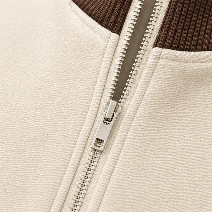 Rally Rib – Cropped Bomber And Striped Wide-Leg Pants Set