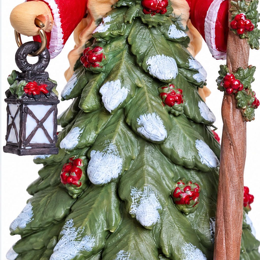 Enchantwood – Pine-Textured Witch Hat Holiday Figurine