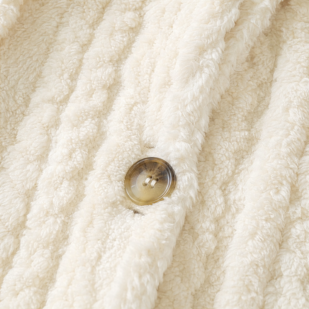 Cinchwarm – Cable-Knit Hooded Long Cardigan