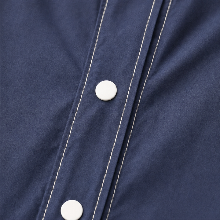 Collara – Lapel Collar Half-Sleeve Midi Dress