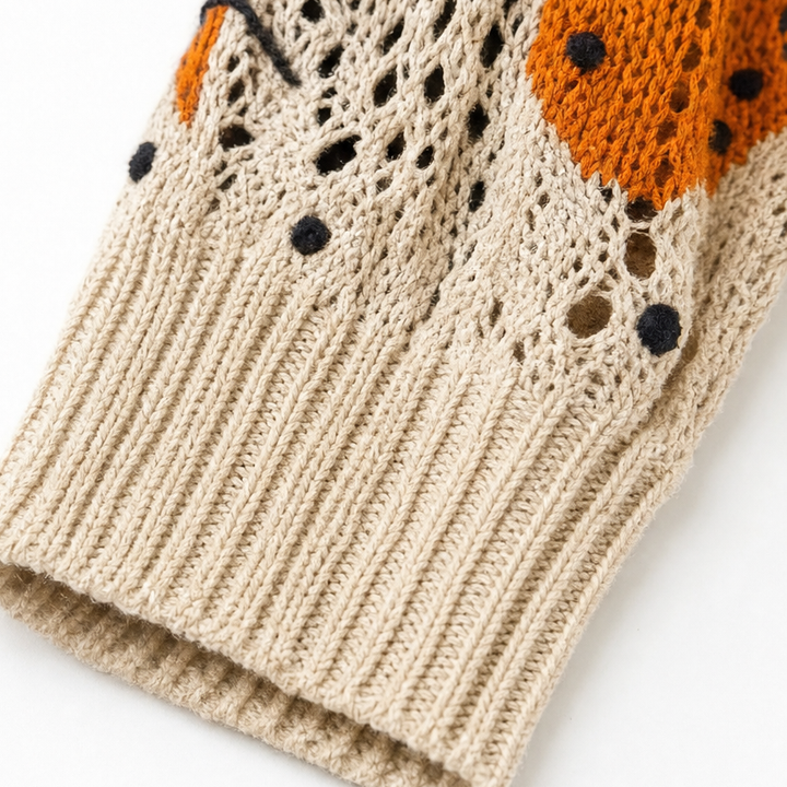 Harvestknit – Pumpkin And Bat Intarsia Knit Sweater