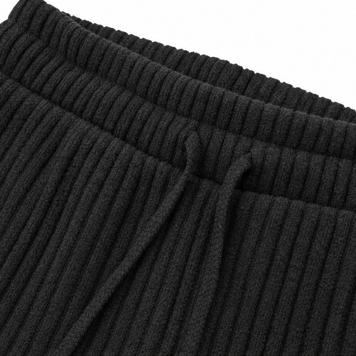 Ribwell – Brushed Ribbed Knit Wide-Leg Pants