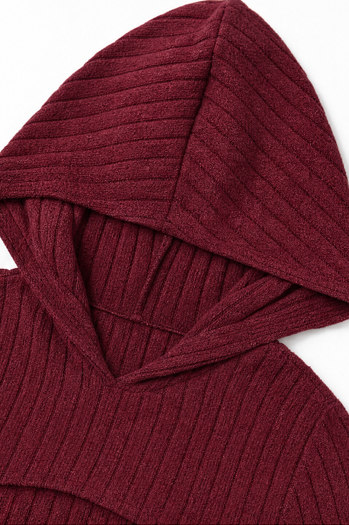 Rivienne – Hooded Bolero And Ribbed Mini Dress Set