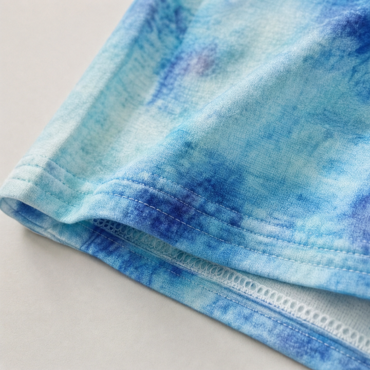 Batik Belle – Tie-Dye Lace-Up V-Neck Top