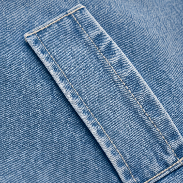 Wrapdrift – Oversized Hooded Denim Like Vest