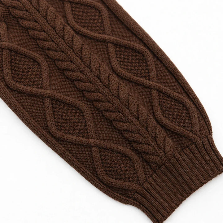 Cable & Co. – Cable-Knit Sweater And Trouser Set