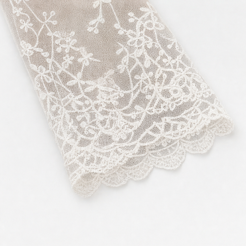 Florenza – Floral Lace Mock-Neck Long-Sleeve Top
