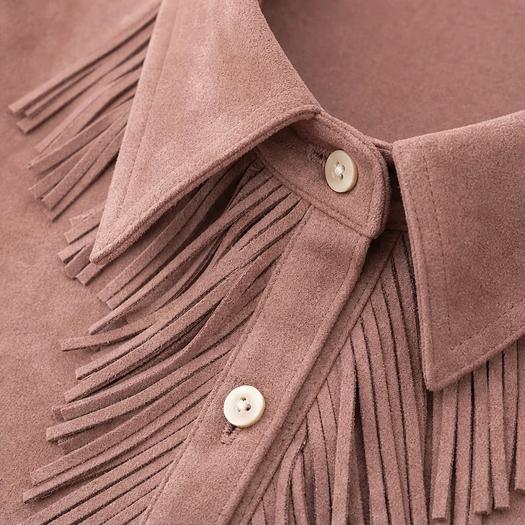 Westward Fringe – Long-Sleeve Western Fringe Dress