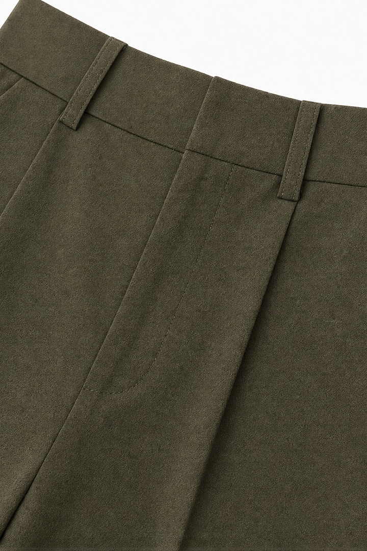 Straightline – High-Waisted Wide-Leg Trousers