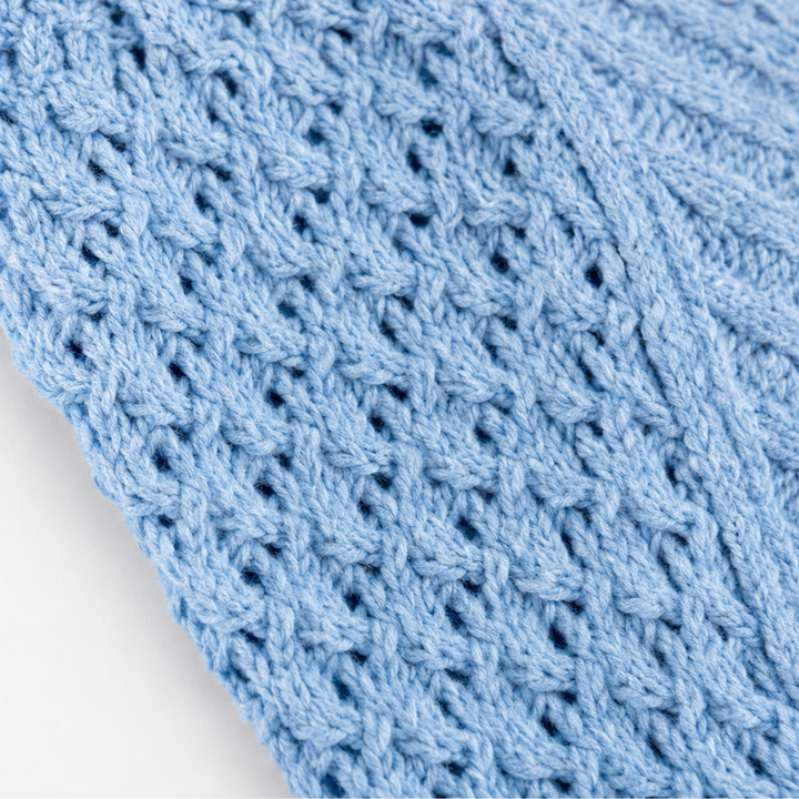 Cozyelle – Hollow-Out Cable-Knit Sleeve Sweater