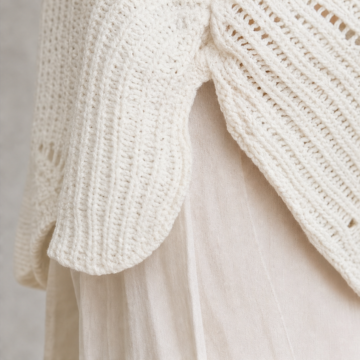 Wearbella – Hollow Wave Batwing Sleeve Sweater
