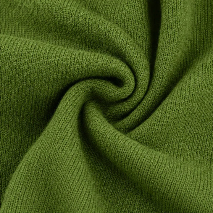 Cozyelle – Ribbed Dropped-Shoulder Turtleneck Sweater