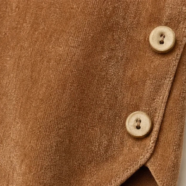 Elara – Square Neck Button-Accent Blouse