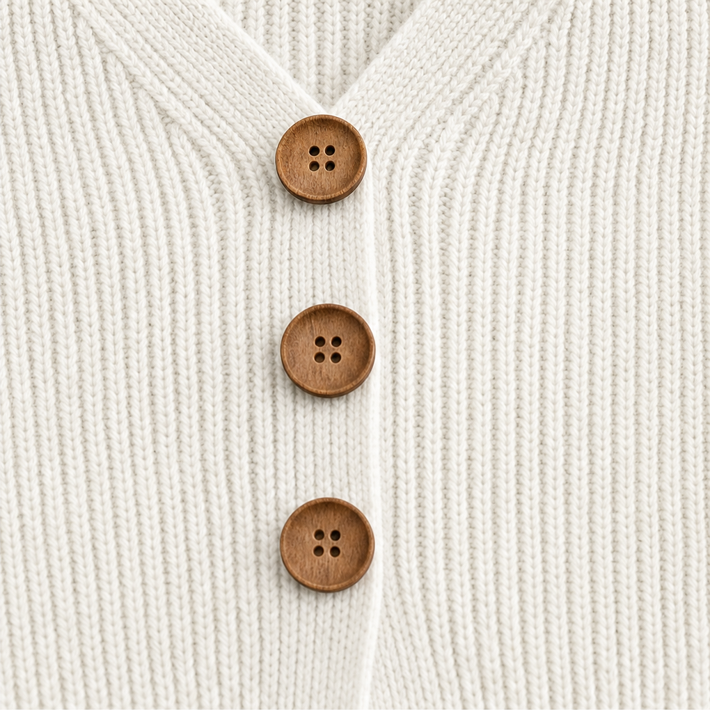 Vessa – Ribbed V-Neck Knit Pullover Sweater