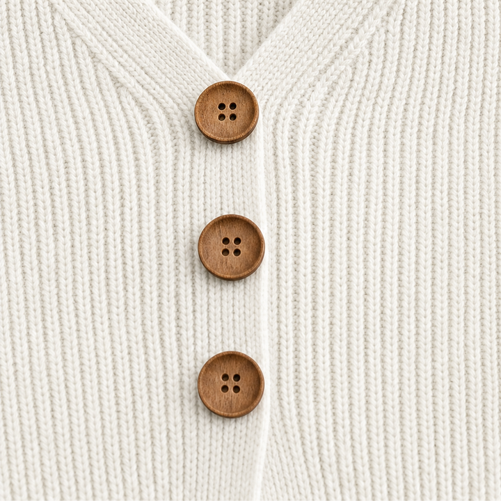 Vessa – Ribbed V-Neck Knit Pullover Sweater