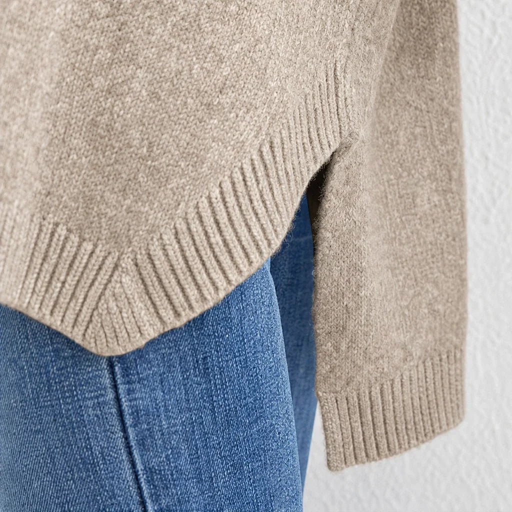 Avenza – Oversized Asymmetrical Turtleneck Sweater