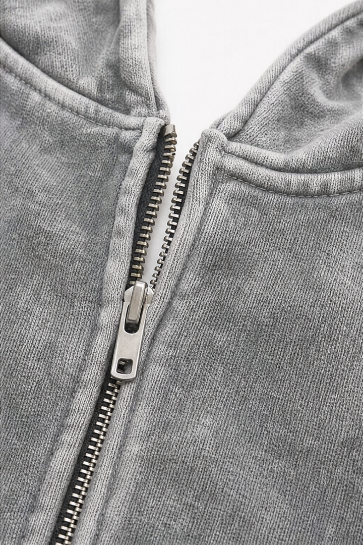 Rethread – Washed Relaxed Zip-Up Hoodie