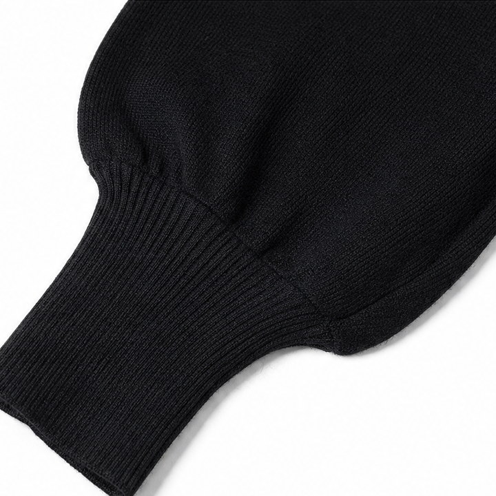 Vivelyn – Batwing Sleeve Wrap Knit Top And Skirt Set