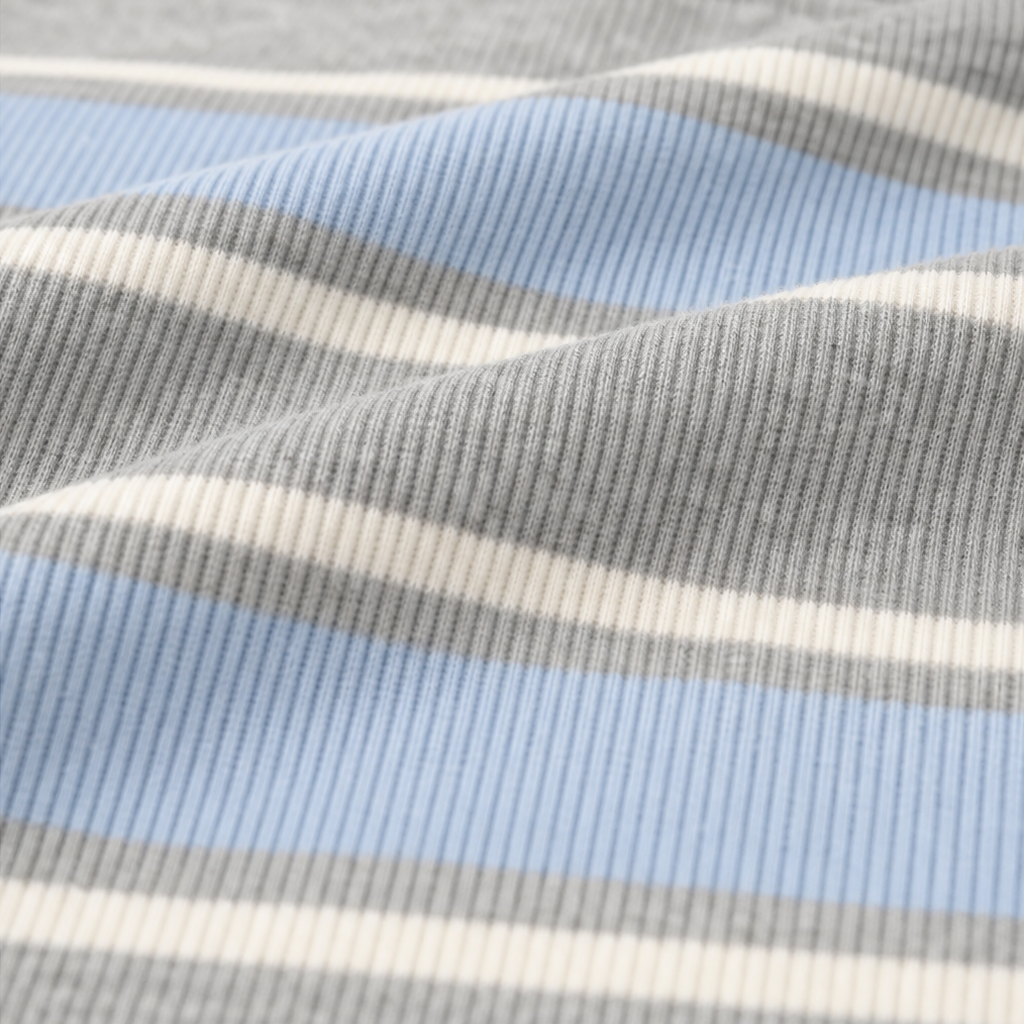 Stripe & Ease – Striped Mock-Neck Top And Wide-Leg Pants Set