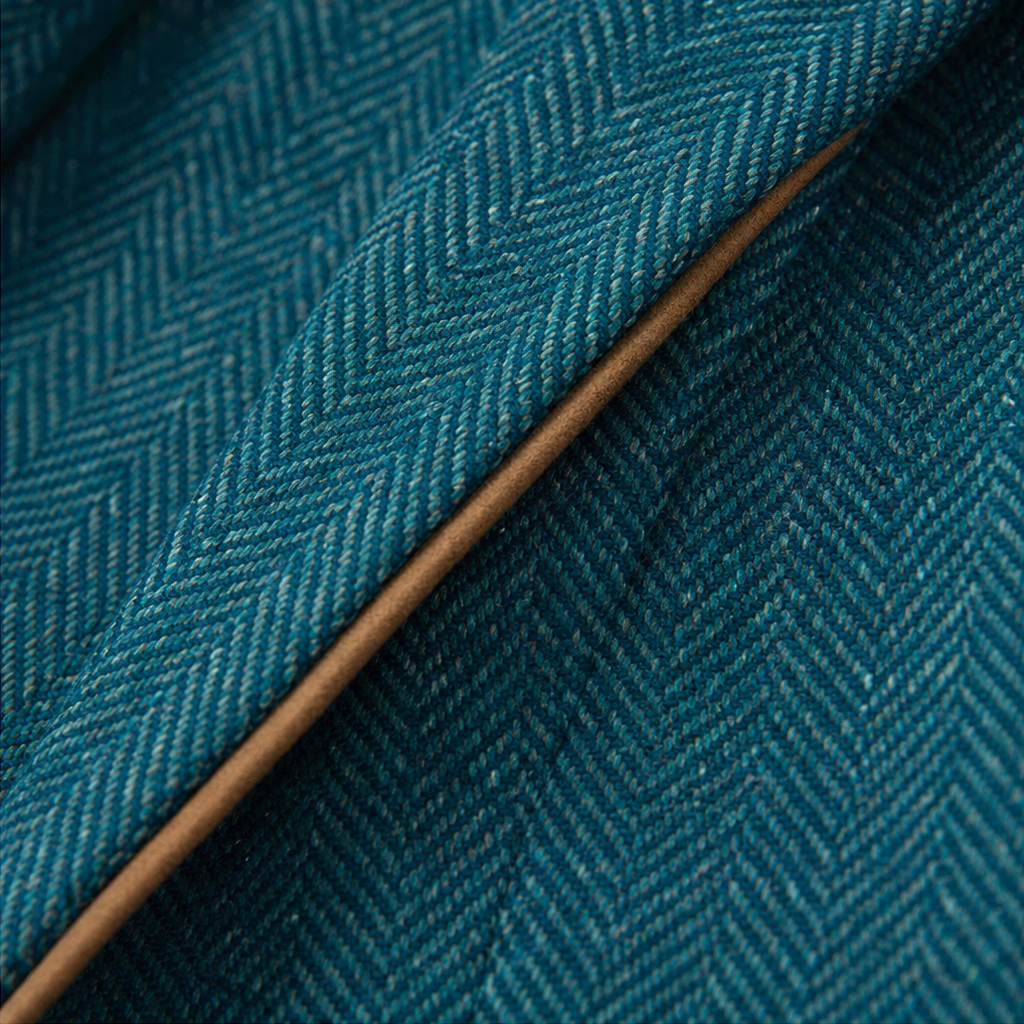 Vaunterie – Contrast Piped Herringbone Blend Coat