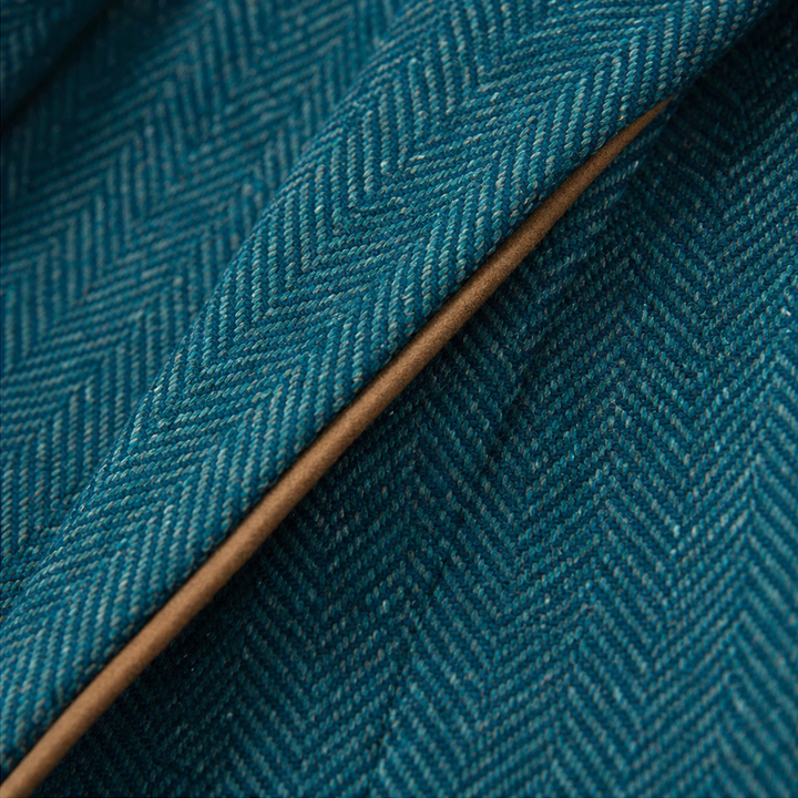 Vaunterie – Contrast Piped Herringbone Blend Coat