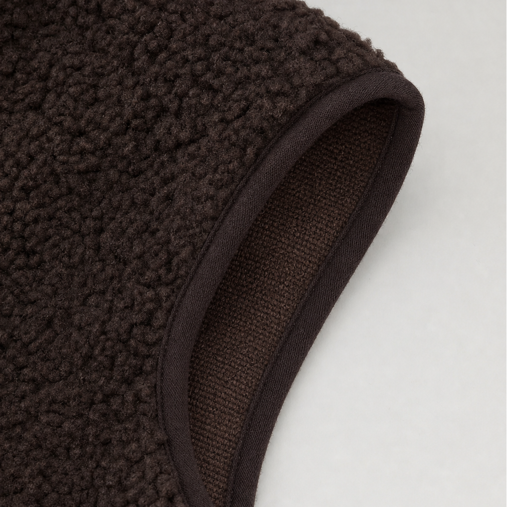 Overra Vest – Sleeveless Boxy Teddy Fleece Vest