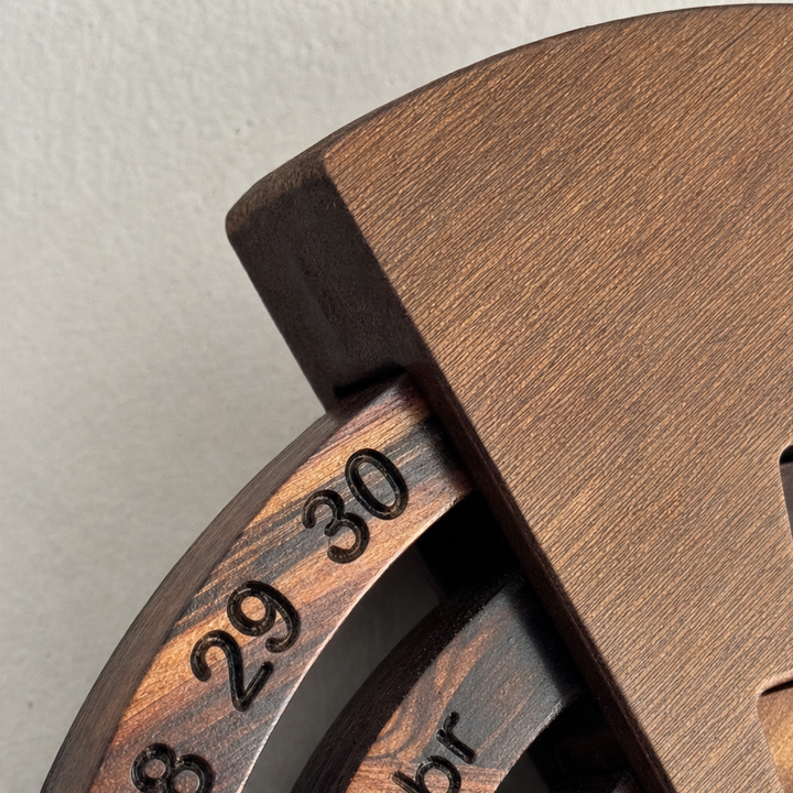 Everwood Calendar – Three-Ring Wooden Perpetual Calendar