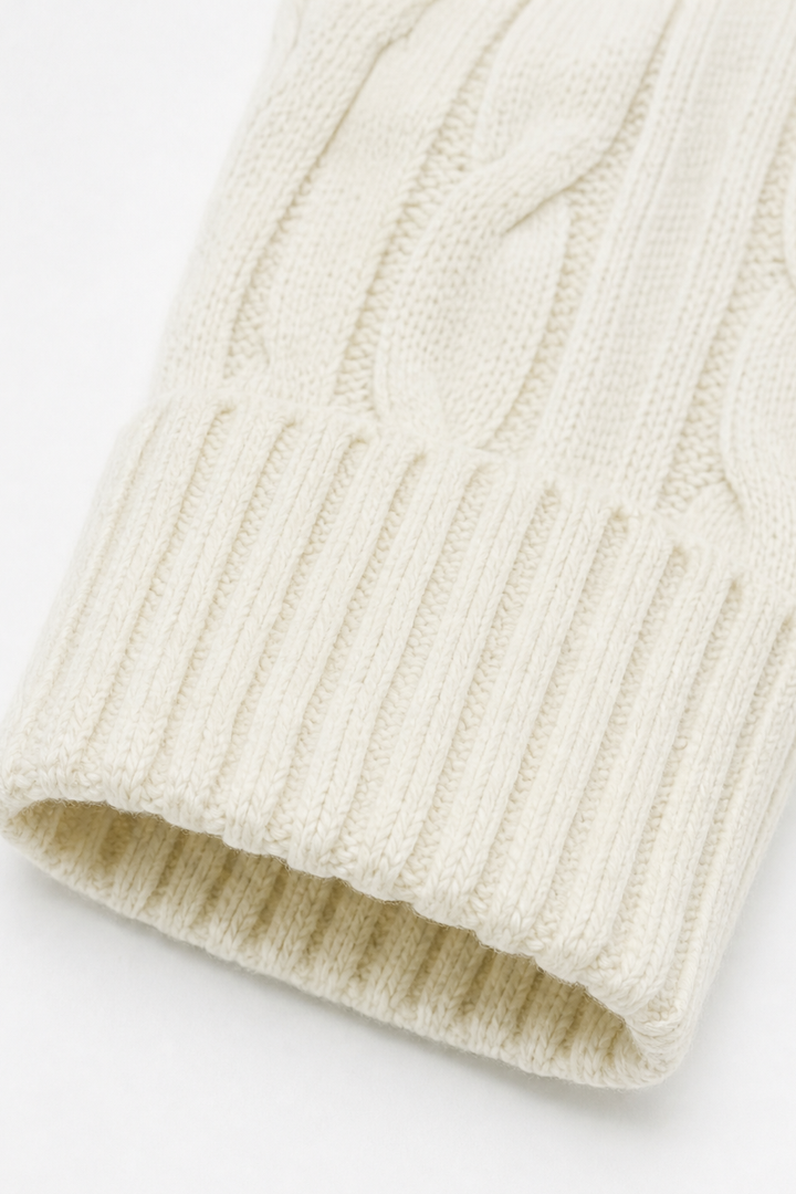 Wearbella – Hooded Chunky Cable Knit Cardigan