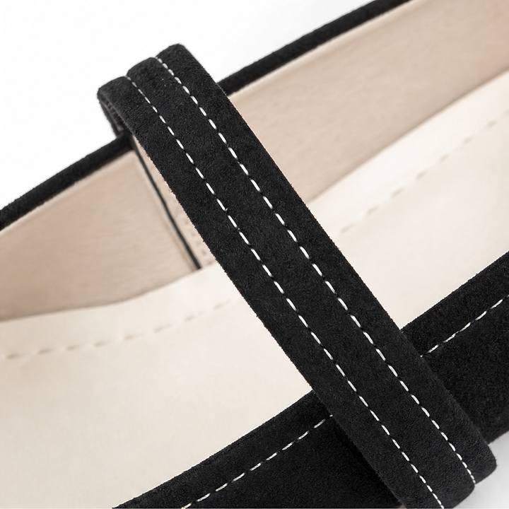 Maribelle – Square-Toe Buckle Mary Jane Flats