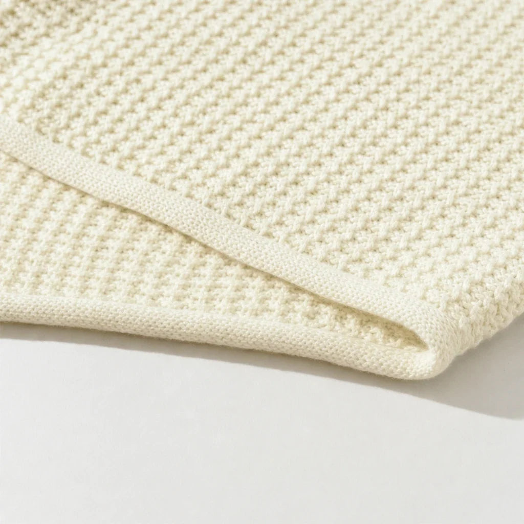 Vellune – V-Neck Waffle-Knit Long Sleeves Sweater