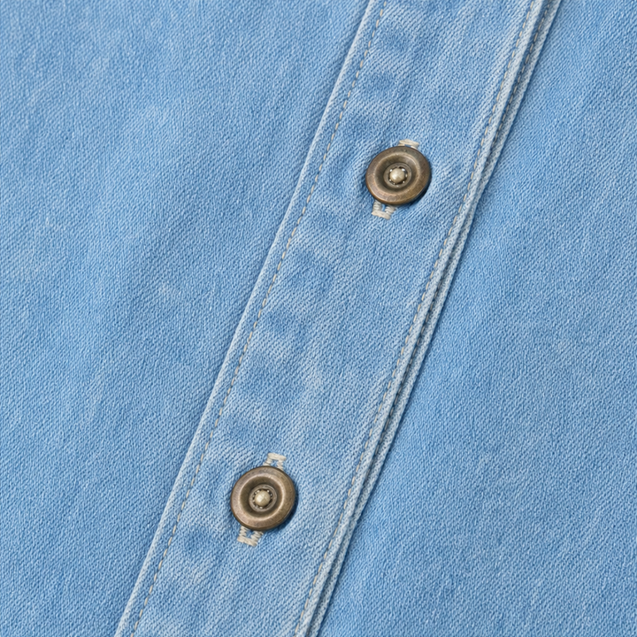 Mila – Denim Maxi Shirt Dress