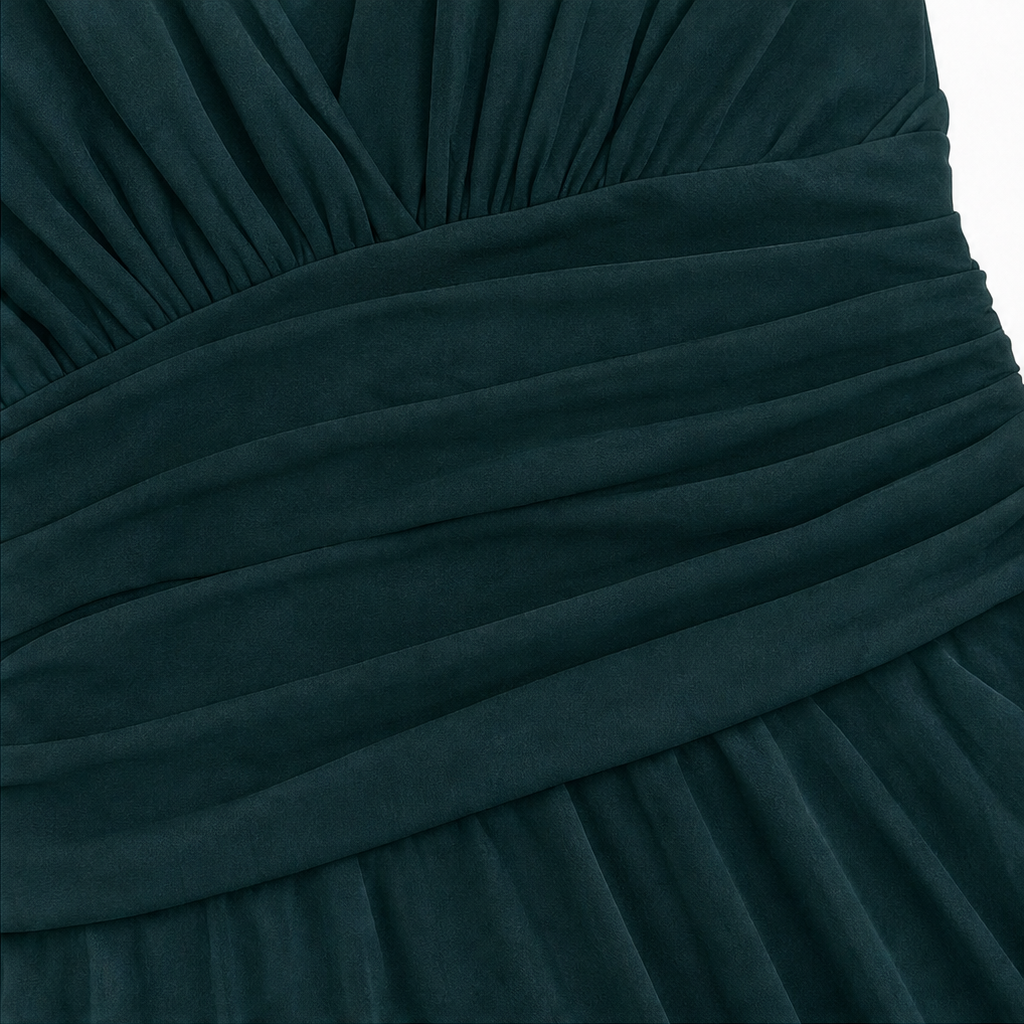 Veloura – Off-The-Shoulder Draped Mermaid Maxi Dress