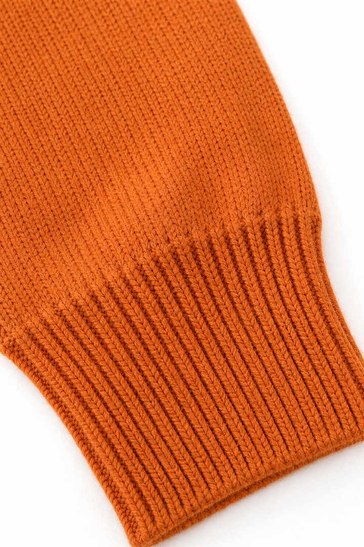 Hushwell – Drawstring Hood Ribbed Knit Pullover