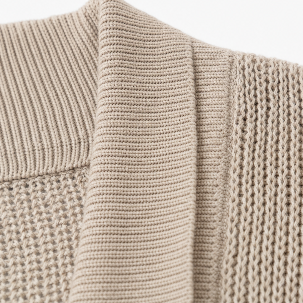 Drapeelle – Crochet-Look Open-Front Batwing Cardigan