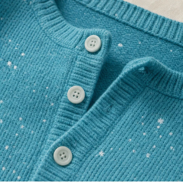 Holly Henley – Textured Christmas Tree Henley Sweater