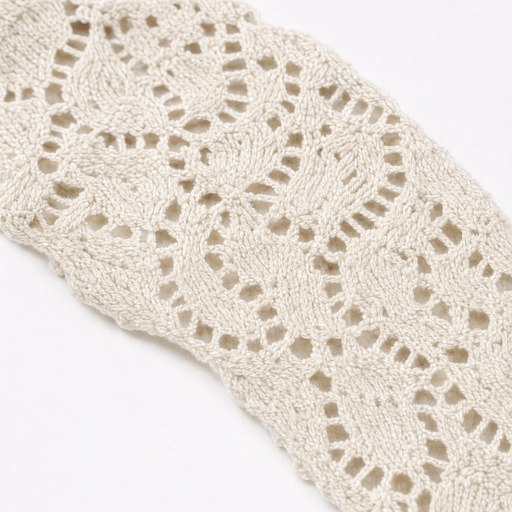 Lumaelle – Lace-Shoulder Ribbed Long-Sleeve Top