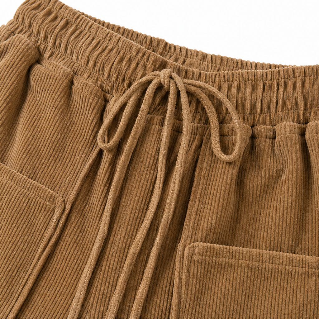 Cordella – Ribbed Corduroy Wide-Leg Pants