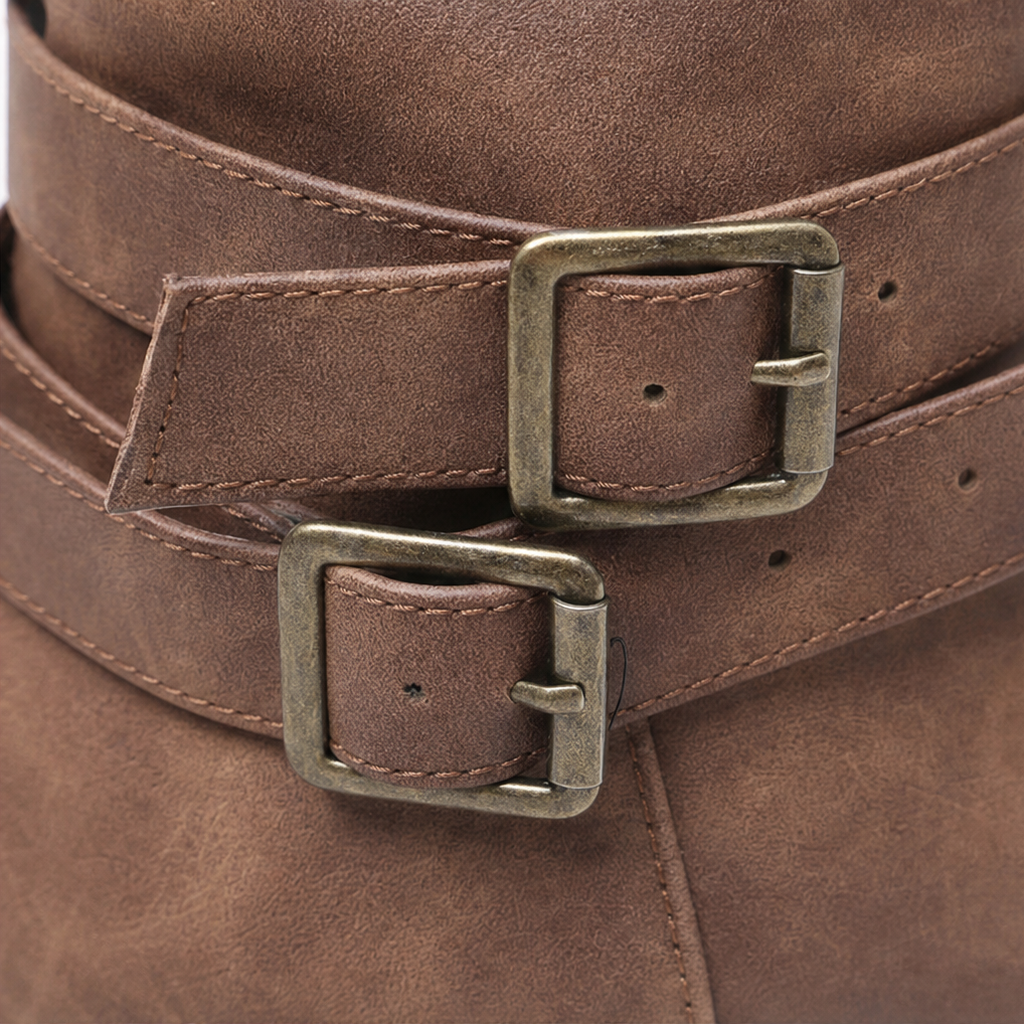 Bootara – Slouchy Buckle Mid-Calf Boots