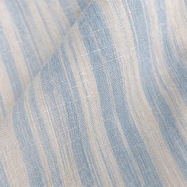 Lacey Lane – Striped Lace-Trim Linen-Blend Shirt