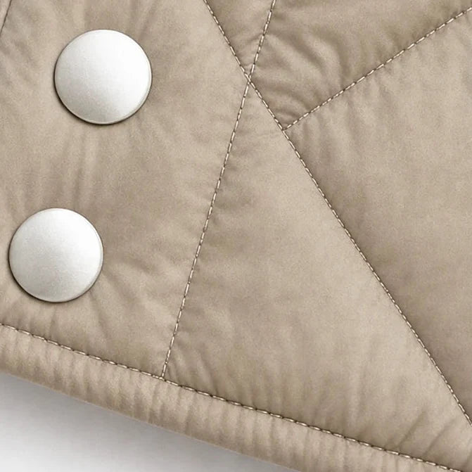 Quilted Muse – Quilted Hooded Mid-Length Vest