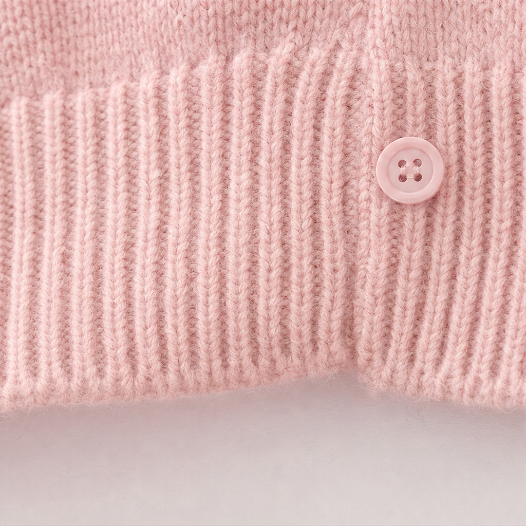 Wearbella – Solid-Color Round-Neck Cardigan