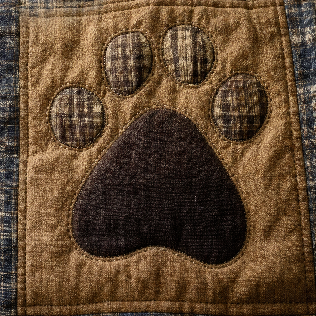 Pawhaven – Printed Paw-Print Flannel Blanket